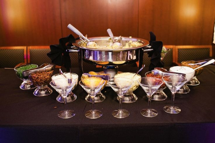 Mashed Potatoes Bar Wedding
 Martini Mashed Potato Bar Ideas