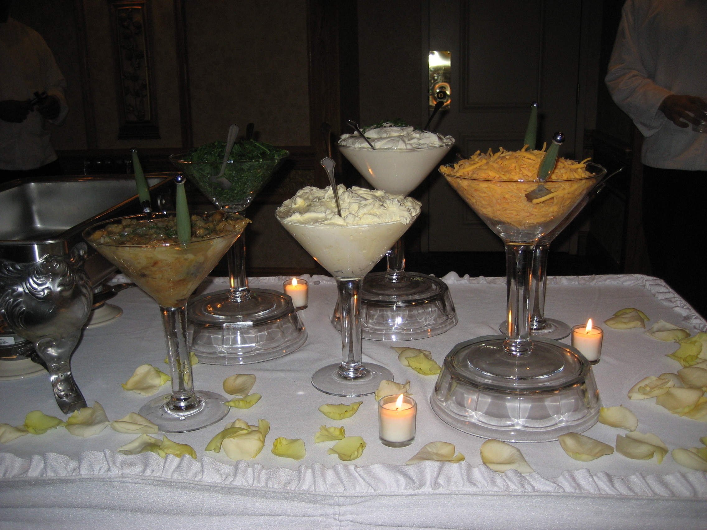 Mashed Potatoes Bar Wedding
 Mashed Potato Martini Bar – huge hit