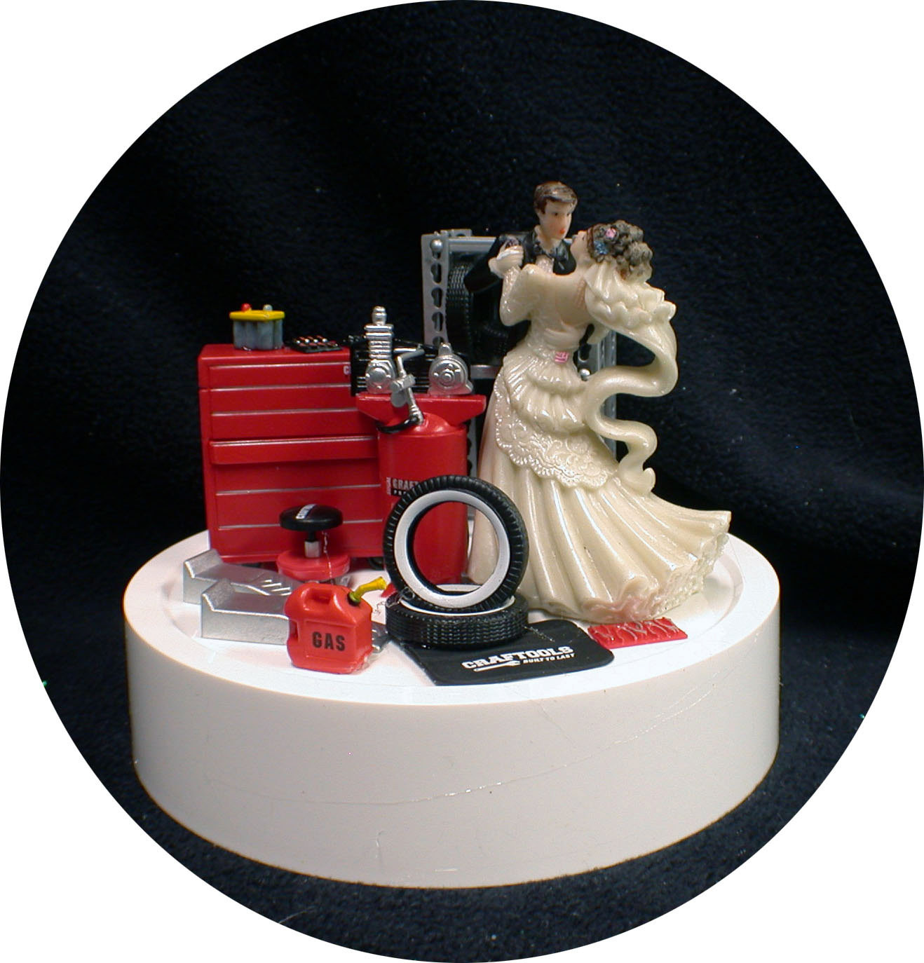 Mechanic Wedding Cakes Best 20 Car Auto Mechanic Wedding Cake topper Bride &amp; Groom tool Box