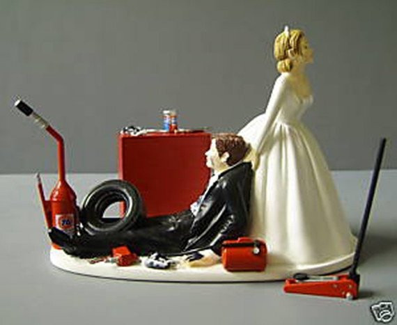 Mechanic Wedding Cakes
 RACING AUTO MECHANIC CUSTOMIZED WEDDING CAKE by awesometoppers