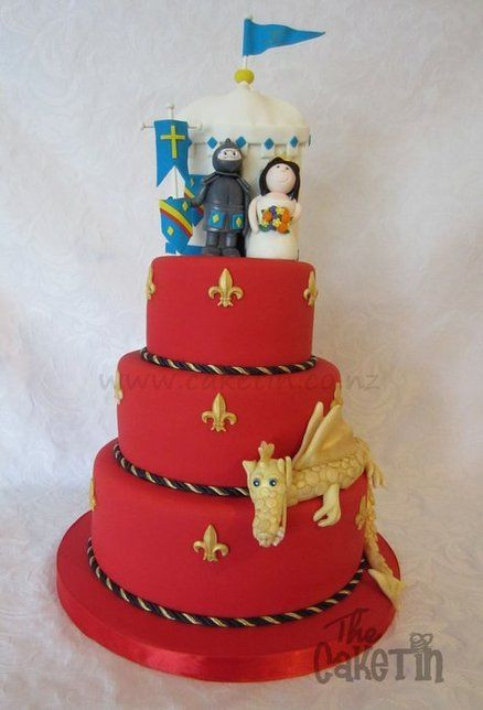 Medieval Wedding Cakes
 Me val Wedding cake just the red and gold