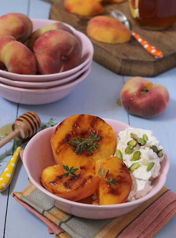 Mediterranean Desserts Healthy
 Mediterranean summer breakfast of peaches honey & ricotta