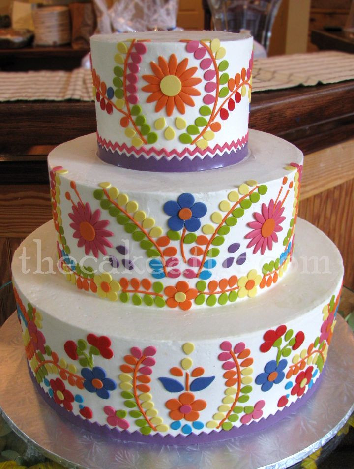 Mexican Themed Wedding Cakes
 Mexican themed wedding cake by thecakeattic in