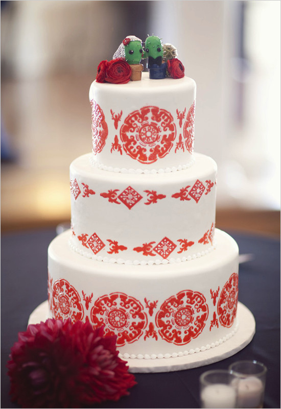 Mexican Wedding Cakes
 Wedding Cakes Romantic Red and White Wedding Cake