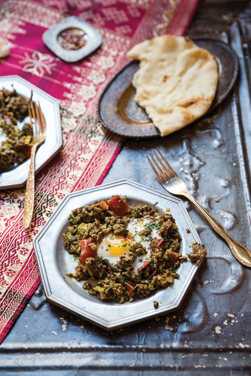Middle Eastern Breakfast Recipes
 Iraqi Eggs with Lamb and Tomatoes Makhlama Lahm