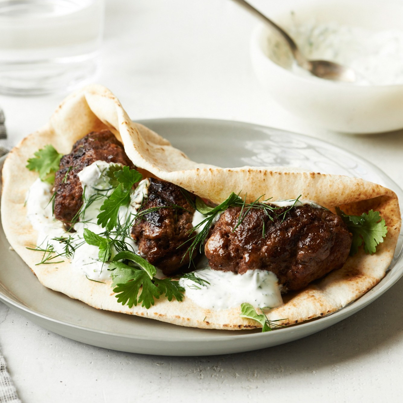 Middle Eastern Lamb Recipes
 Spiced Middle Eastern Lamb Patties with Pita and Yogurt