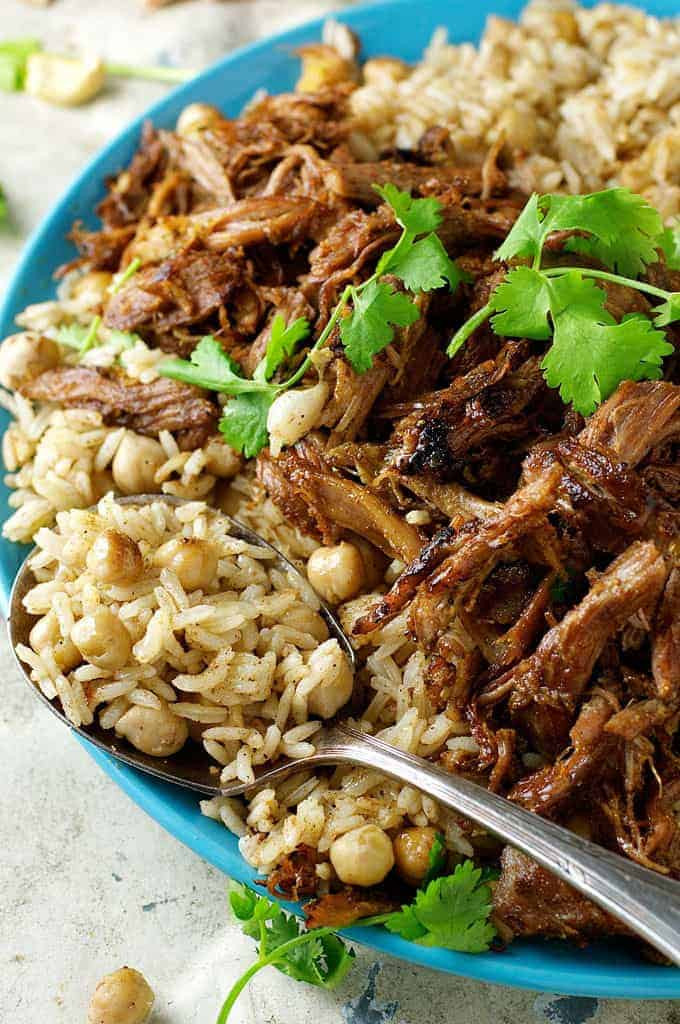 Middle Eastern Lamb Recipes
 Middle Eastern Shredded Lamb with Chickpea Pilaf Rice