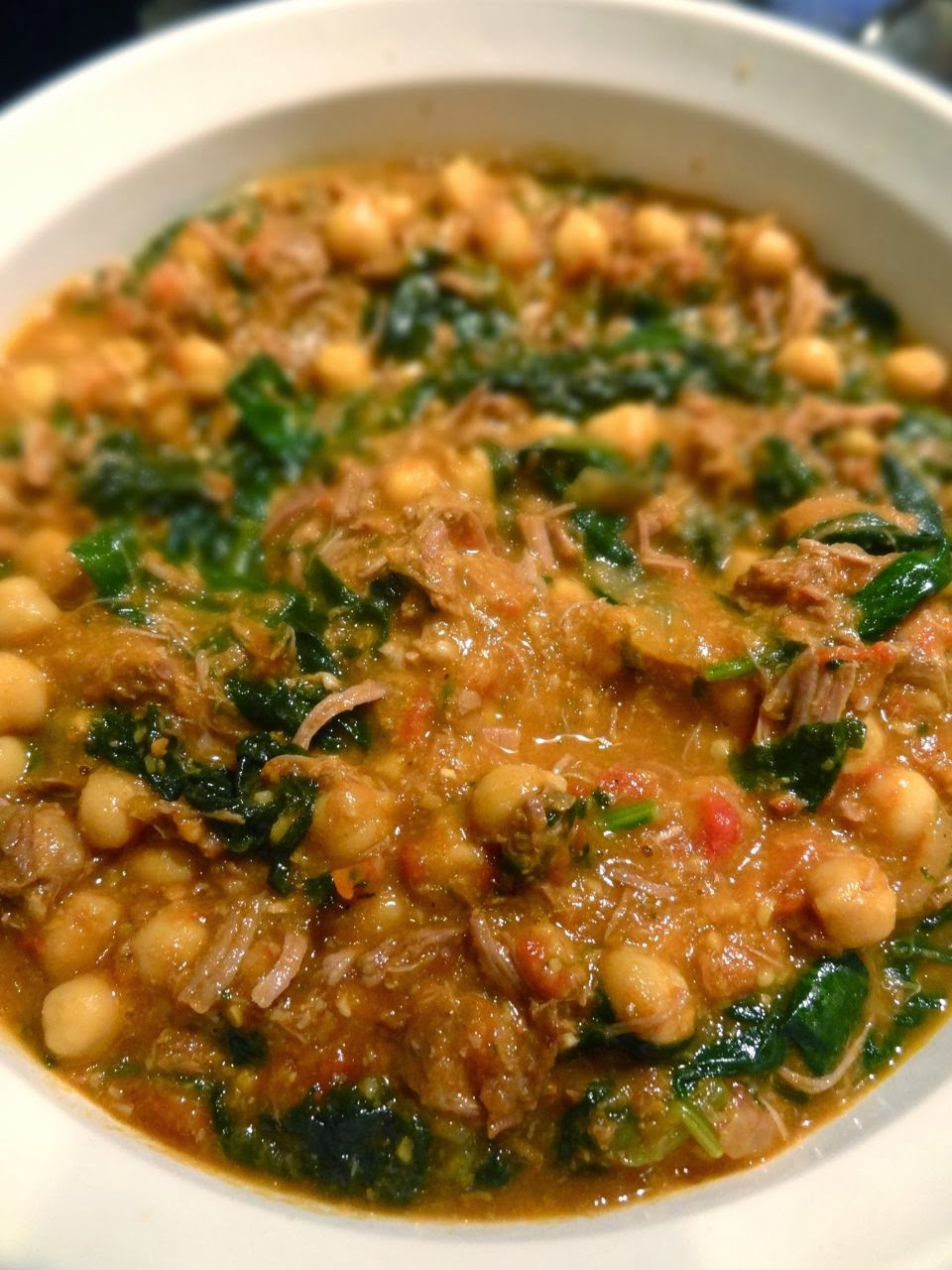 Middle Eastern Lamb Stew
 Scrumpdillyicious Middle Eastern Lamb Spinach & Chickpea