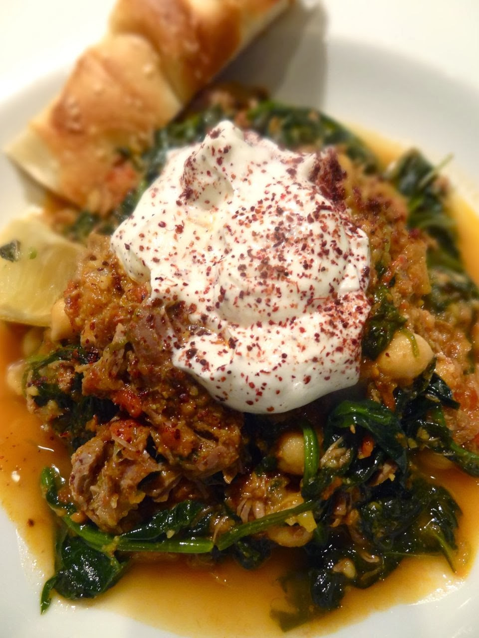 Middle Eastern Lamb Stew
 Scrumpdillyicious Middle Eastern Lamb Spinach & Chickpea