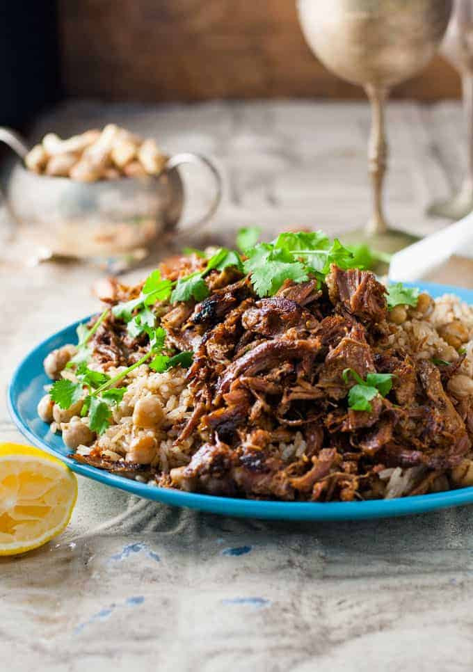 Middle Eastern Rice Pilaf Recipe
 Middle Eastern Shredded Lamb with Chickpea Pilaf Rice