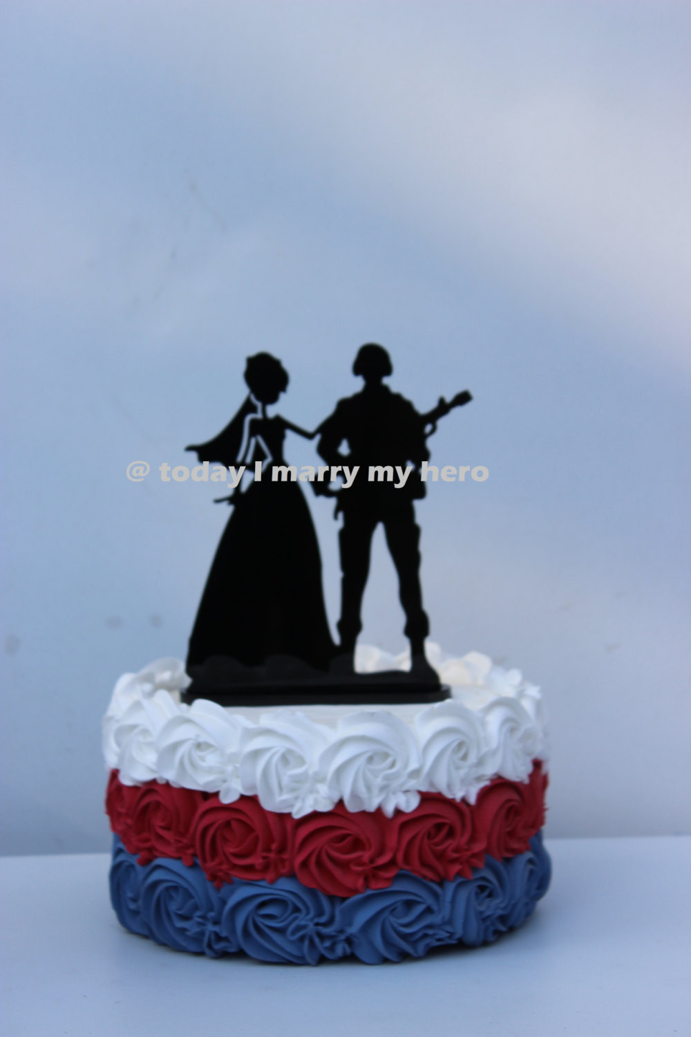 Military Wedding Cakes
 Military Army Sol r Wedding Cake topper Groom gun