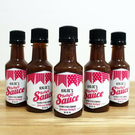 Mini Bbq Sauce Wedding Favors
 Custom Baby Shower Favors Personalized BBQ Sauce by