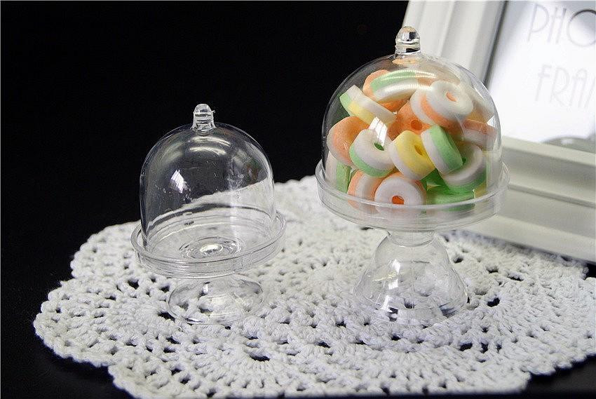 Mini King Cakes Wedding Favors
 Mini Cake Stand Plastic Clear Wedding Favor Boxes Gzsq9