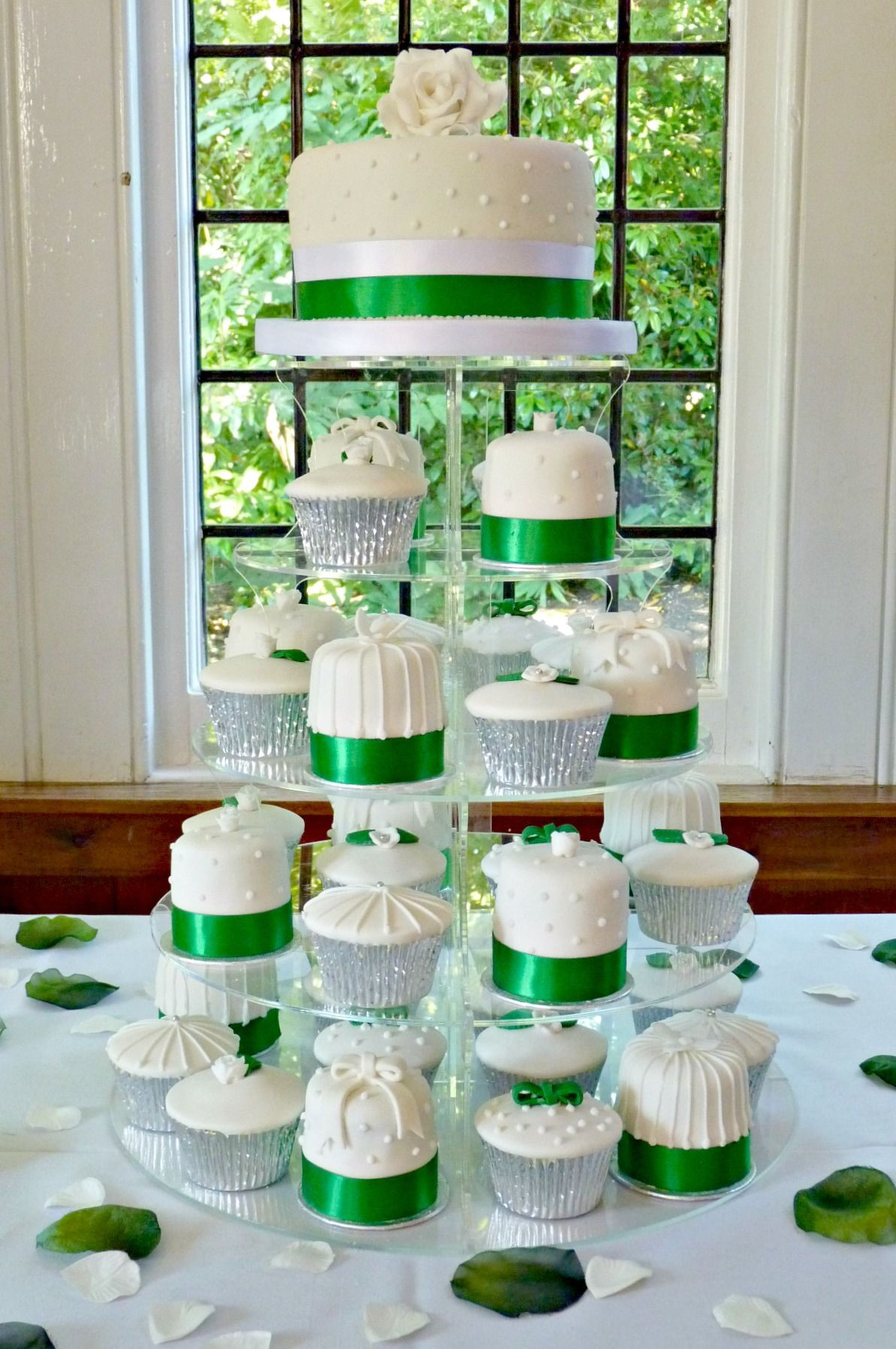 Mini Wedding Cakes Prices
 Emerald green cupcake mini cake tower Wedding cake tower
