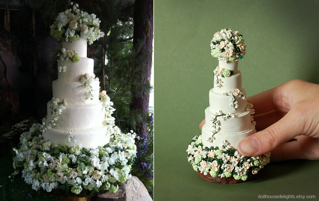 Miniature Wedding Cakes
 Twilight Wedding Cake Miniature Replica