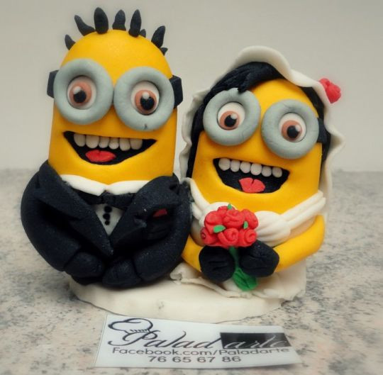 Minion Wedding Cakes
 Minion Wedding Topper cake by Paladarte El Salvador