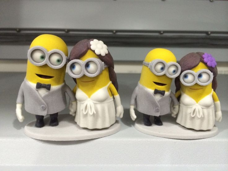 Minion Wedding Cakes
 3D printed Minions Wedding Cake Topper by Manuel Poehlau