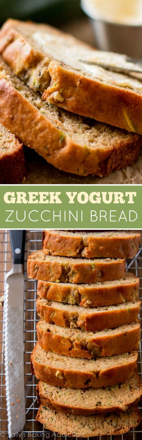 Moist Healthy Zucchini Bread Recipe
 Greek Yogurt Zucchini Bread Sallys Baking Addiction