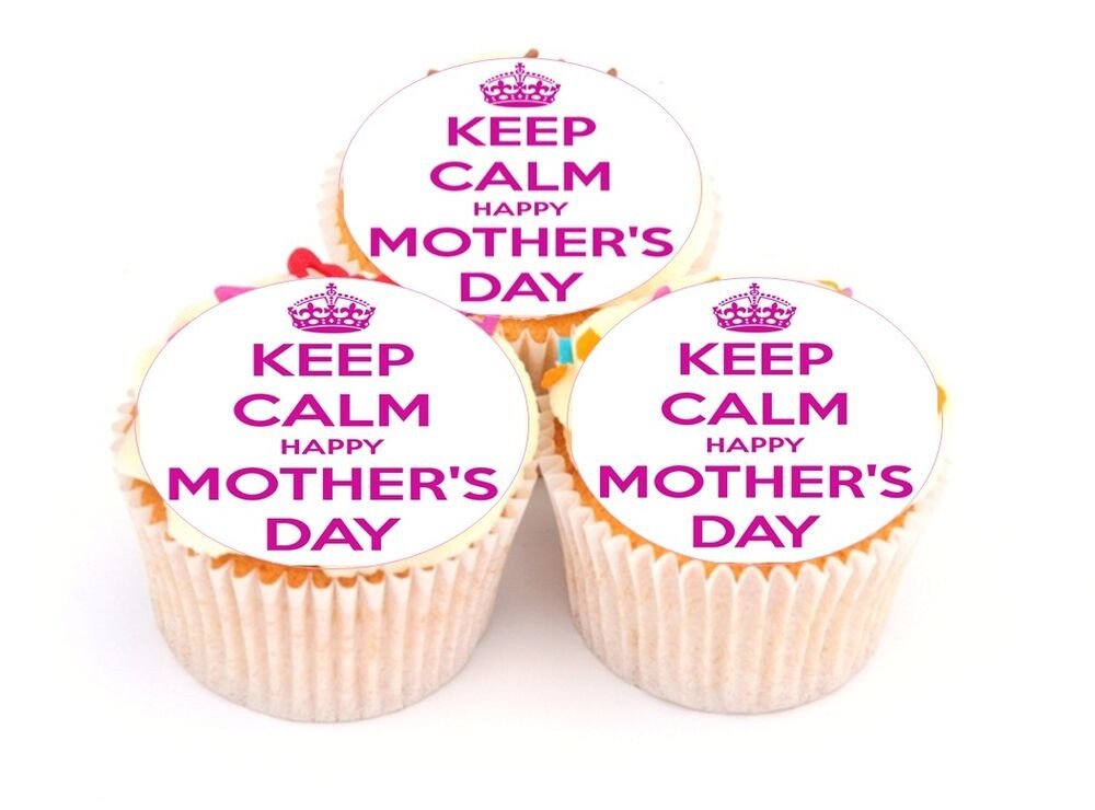 Mother&amp;#039;s Day Cupcakes 20 Best Mothers Day Cake toppers Keep Calm Happy Mother S Day