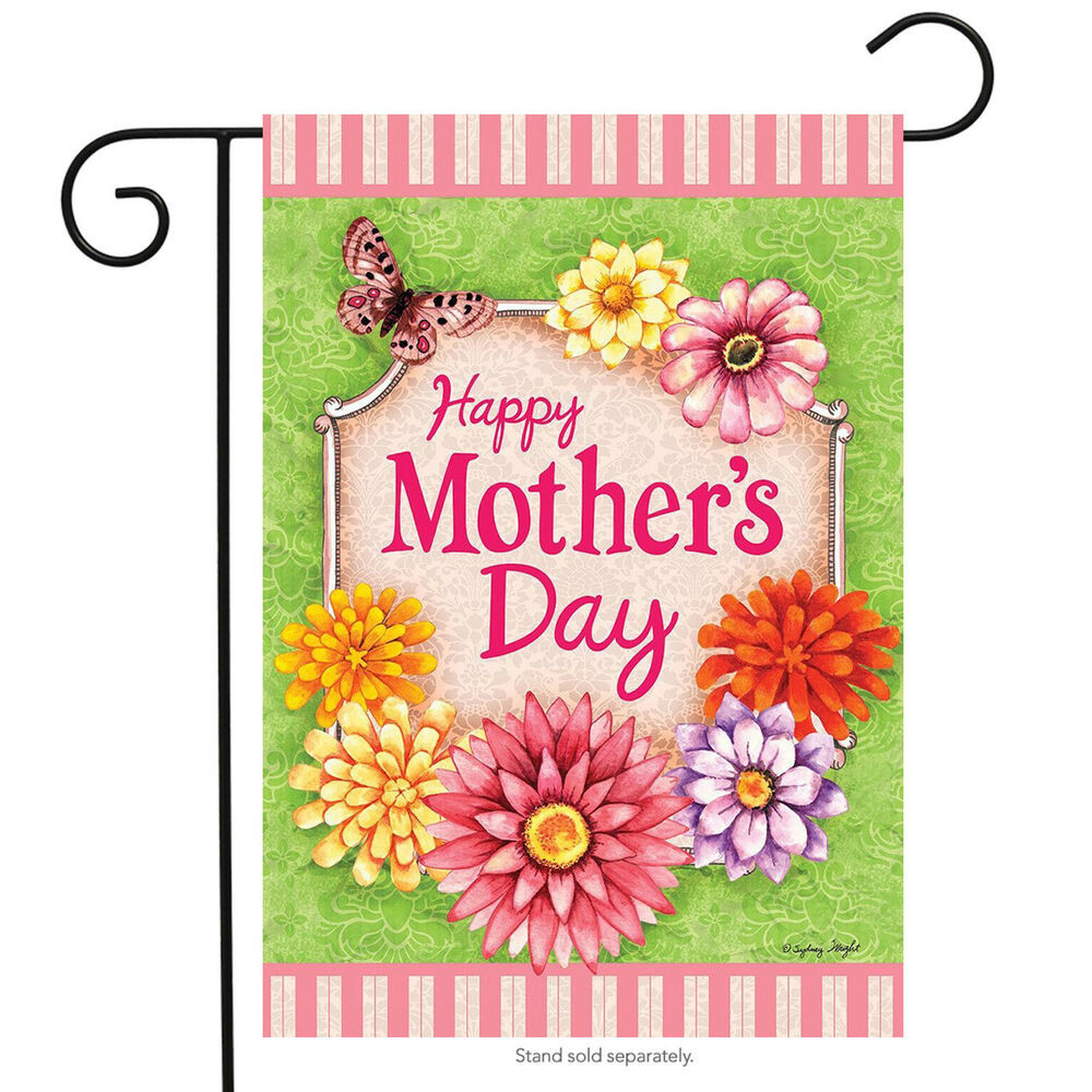 Mother'S Day Desserts Pinterest
 Happy Mother s Day Floral Garden Flag Butterfly Flowers 12