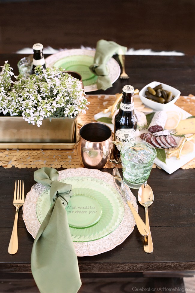 Mother'S Day Dinner Ideas Pinterest
 Irish themed dinner party for St Patrick s Day