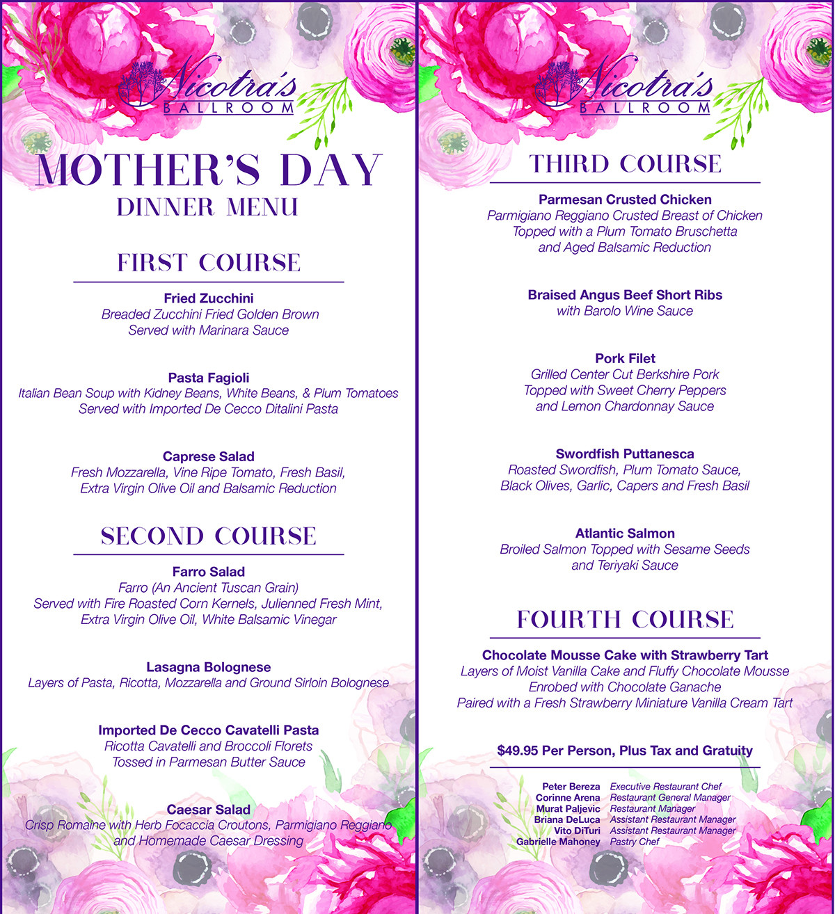 Mother&amp;#039;s Day Dinner Menu the top 20 Ideas About Mother S Day Lorenzo’s Restaurant Bar &amp; Cabaret