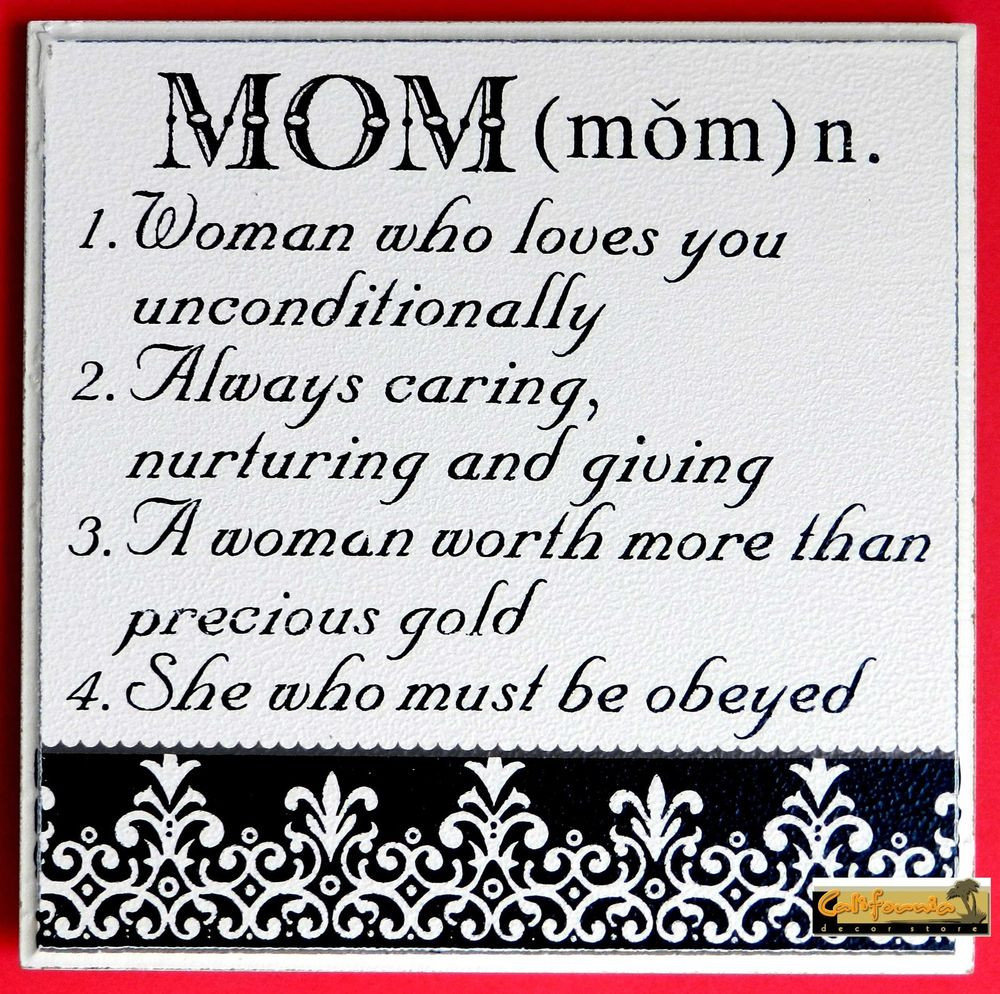 Mother'S Day Dinner Specials
 "MOM" MOTHER S DAY SIGN Humor Funny Wood Plaque Picture