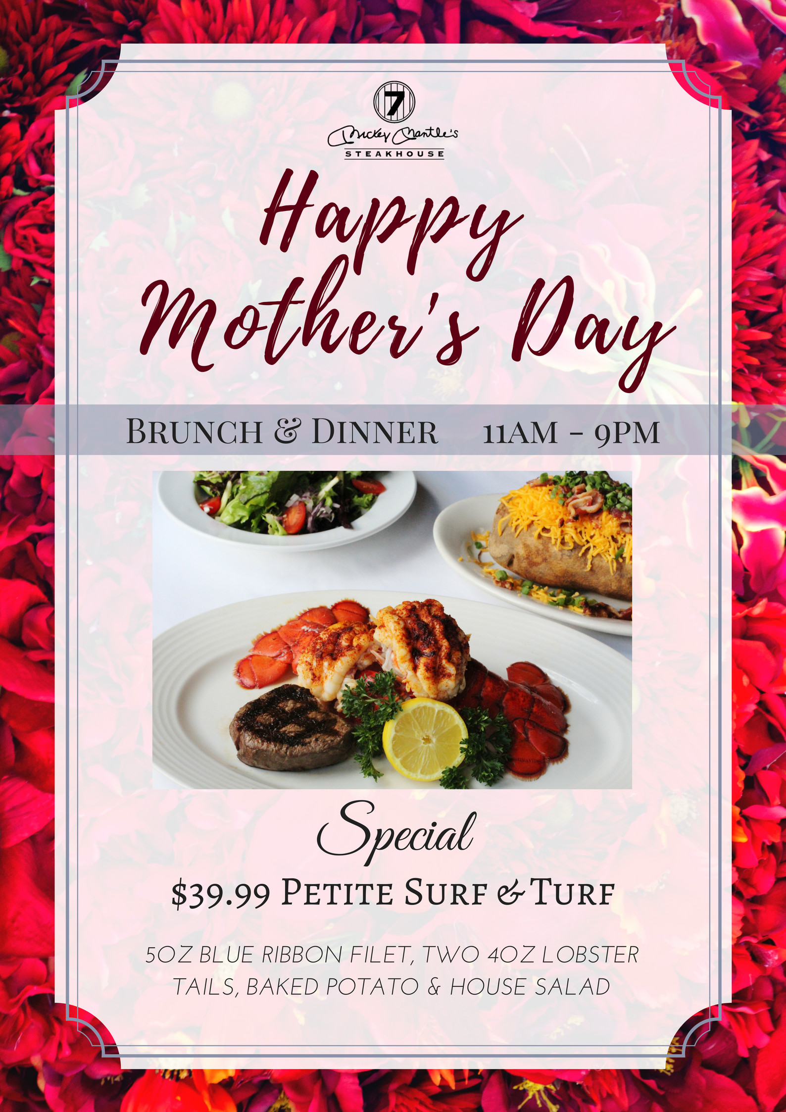 Mothers Day Dinner
 Mother s Day Brunch & Dinner OKC Mickey Mantle s Steakhouse
