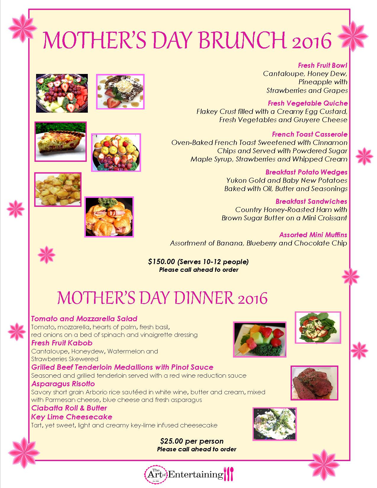Mothers Day Dinner Menus
 The Art of Entertaining The Art of Entertaining