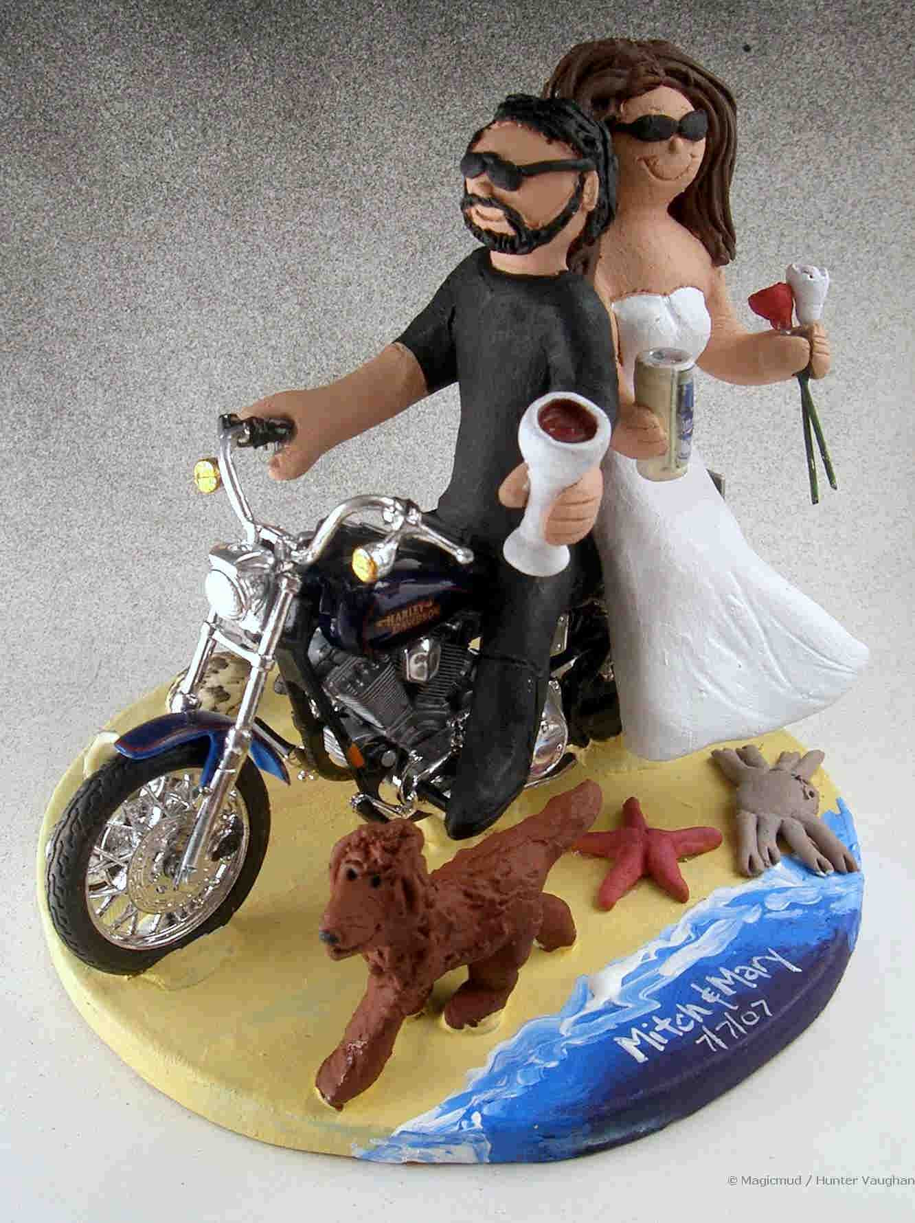 Motorcycle Cake Toppers For Wedding Cakes
 Motorcycle Wedding Cake Topper