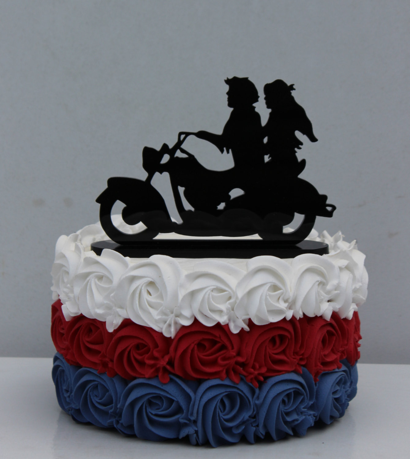 Motorcycle Cake Toppers For Wedding Cakes
 Motorcycle BIKER Wedding Cake topper motorcyclist by