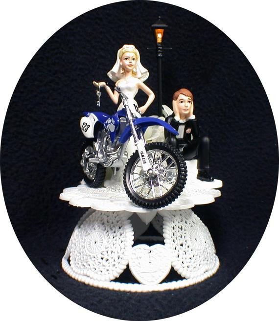 Motorcycle Cake Toppers For Wedding Cakes
 f Road Dirt Bike Motorcycle wedding Cake topper YAMAHA