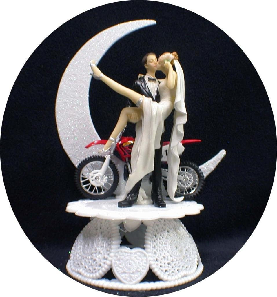 Motorcycle Cake Toppers For Wedding Cakes
 Y f Road Dirt Bike Motorcycle wedding Cake topper Honda