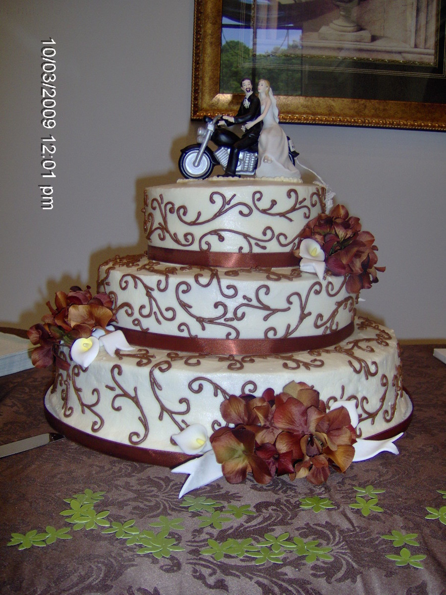 Motorcycle Wedding Cakes
 Fall Motorcycle Wedding Cake CakeCentral