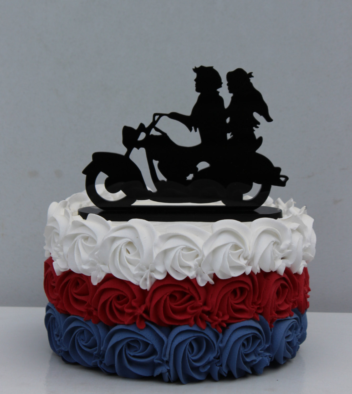 Motorcycle Wedding Cakes
 Motorcycle BIKER Wedding Cake topper motorcyclist by