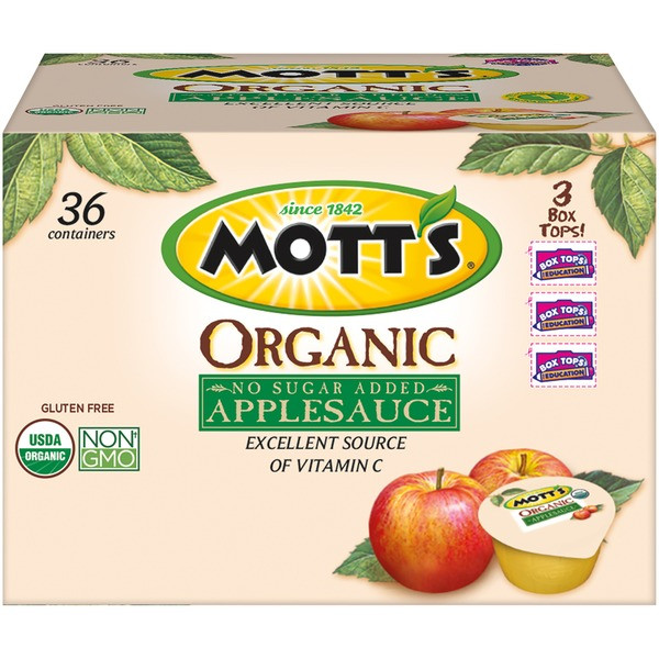 Motts Organic Applesauce
 Mott s Organic Applesauce from Costco Instacart