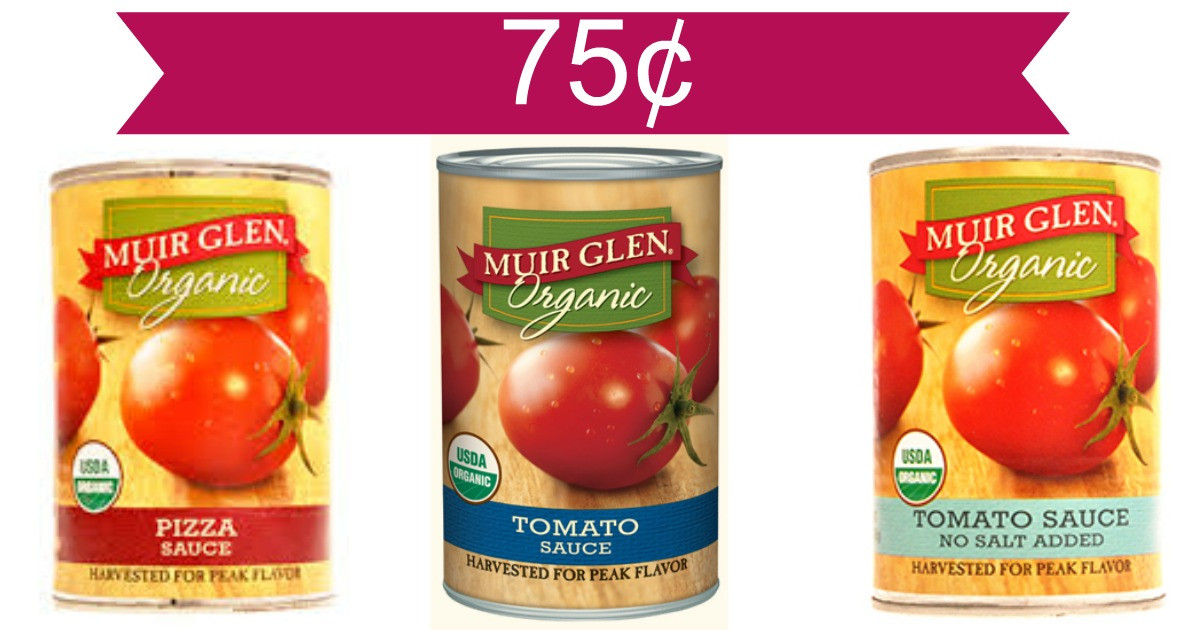 Muir Glen Organic Pizza Sauce
 Tar $0 75 Muir Glen Organic Pizza Sauce $2 Value