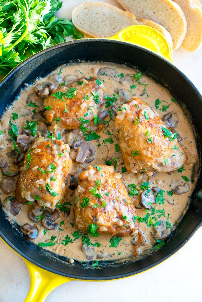 Mushroom Main Dish Recipes Healthy
 Chicken in Creamy Mushroom Sauce