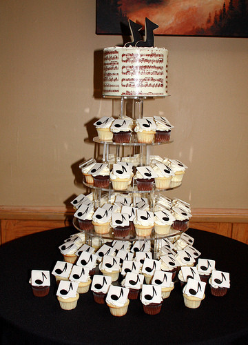 Music Themed Wedding Cakes
 Music Notes Cupcake Cake