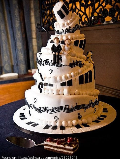 Music Themed Wedding Cakes
 Music theme wedding cake on Music theme wedding page