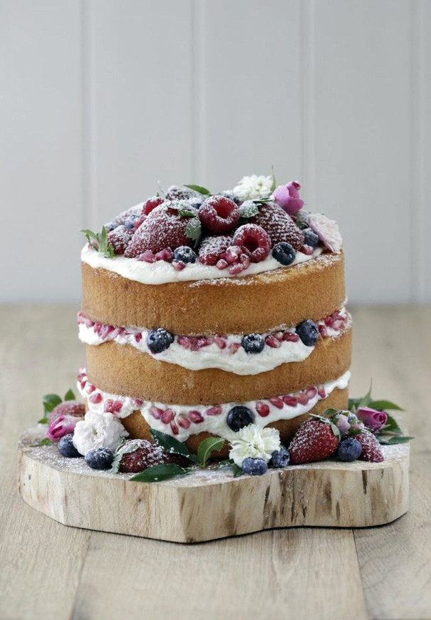 Naked Wedding Cake Recipe
 Hello May · DIY NAKED WEDDING CAKE