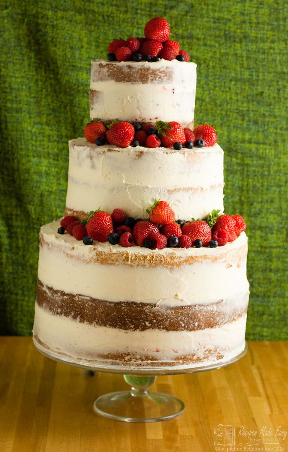 Naked Wedding Cake Recipe
 How to make a semi wedding cake