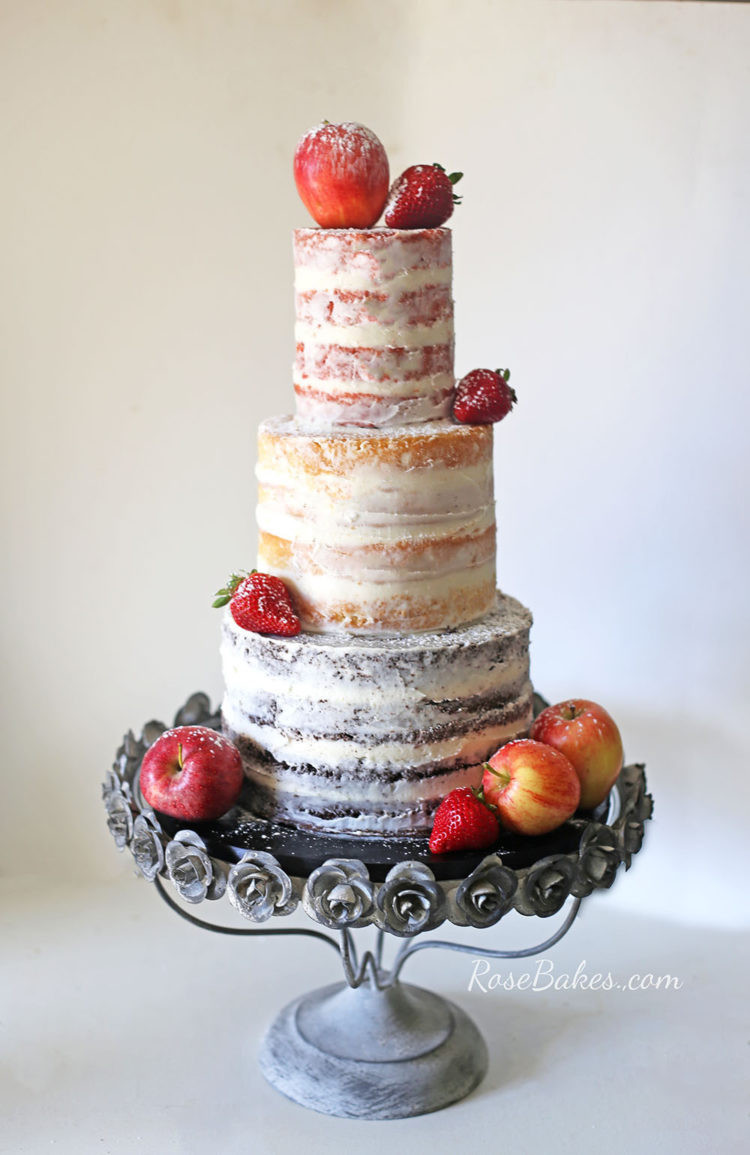 Naked Wedding Cakes
 Rustic Naked Wedding Cake with Fresh Fruit and how I