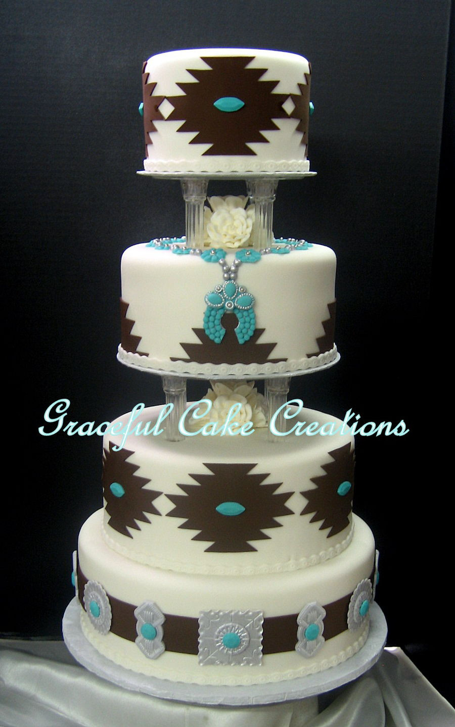 Native American Wedding Cakes
 Elegant Navajo Wedding Cake CakeCentral