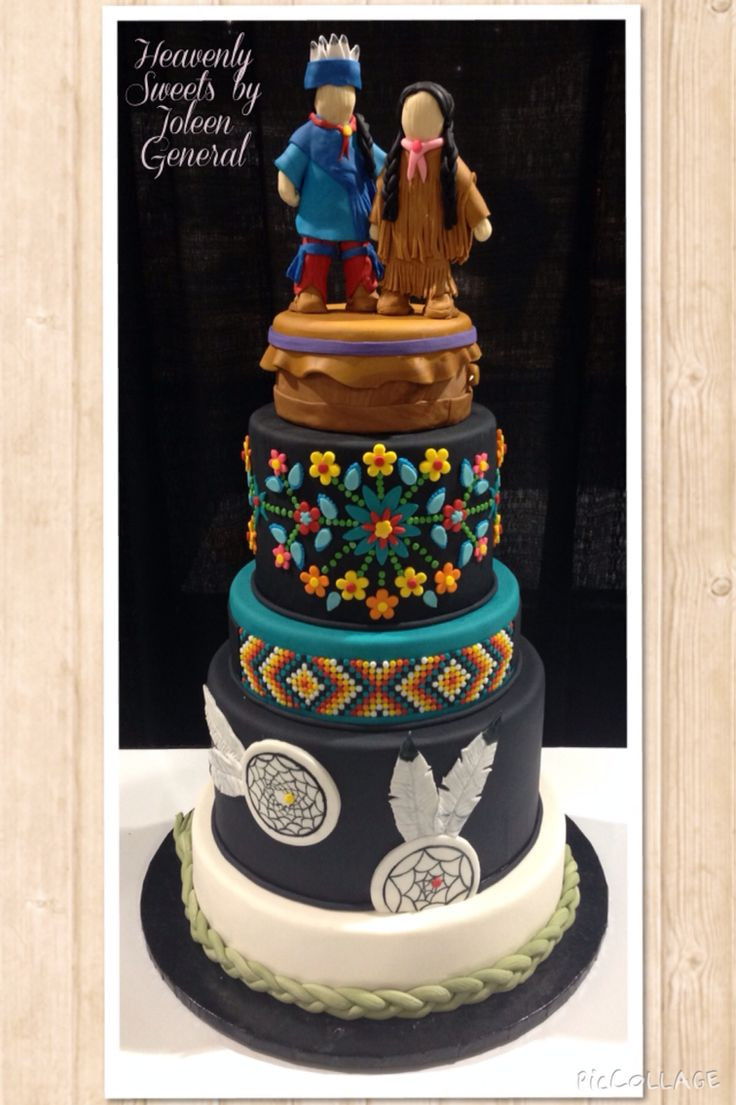 Native American Wedding Cakes
 Native American wedding cake by Heavenly Sweets in