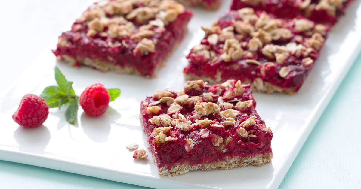 Naturally Healthy Desserts
 All Natural Dessert Recipe Raspberry Streusel Bars