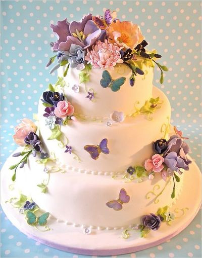 Nature Wedding Cakes
 Purple Nature Inspired Wedding Cake wedding cakes