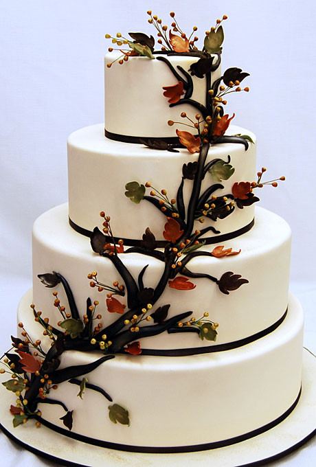 Nature Wedding Cakes
 Wedding Inspiration Center Fall Wedding Cake with Nature