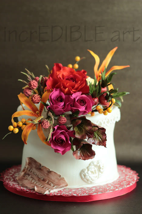 Nature Wedding Cakes
 Vivid Colours of Nature Wedding cake Cake by Rumana