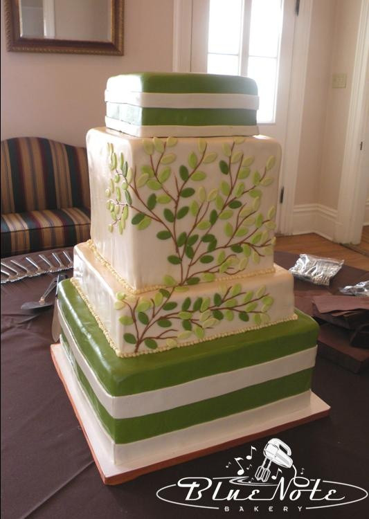 Nature Wedding Cakes
 nature wedding cake tree branch square cake green